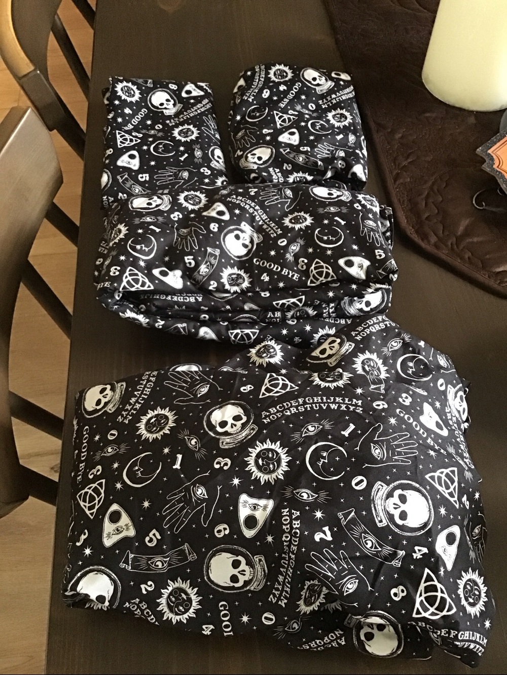 👻Cynthia Rowley Ouija Board Halloween Queen Sheet Set